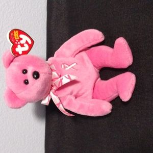 Ty Beanie Babies Original Hope Pink Ribbon Cancer Awareness Bear